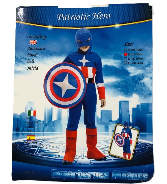 DISFRAZ PATRIOTIC HERO SIZE L (120-130 cm)