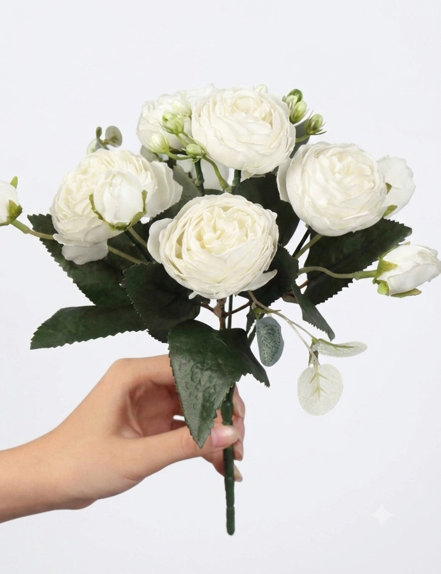 FLOR PLASTICAS ROSAS RAMILLETE