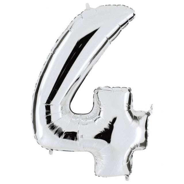 FOIL 16 NUMERO 4 PLATEADO BLISTER