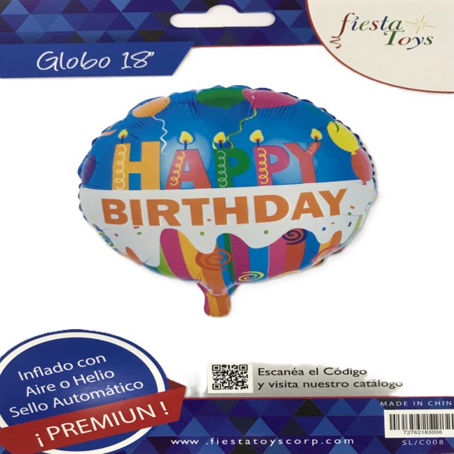 FOIL 18 HAPPY BIRTHDAY VELAS BLISTER