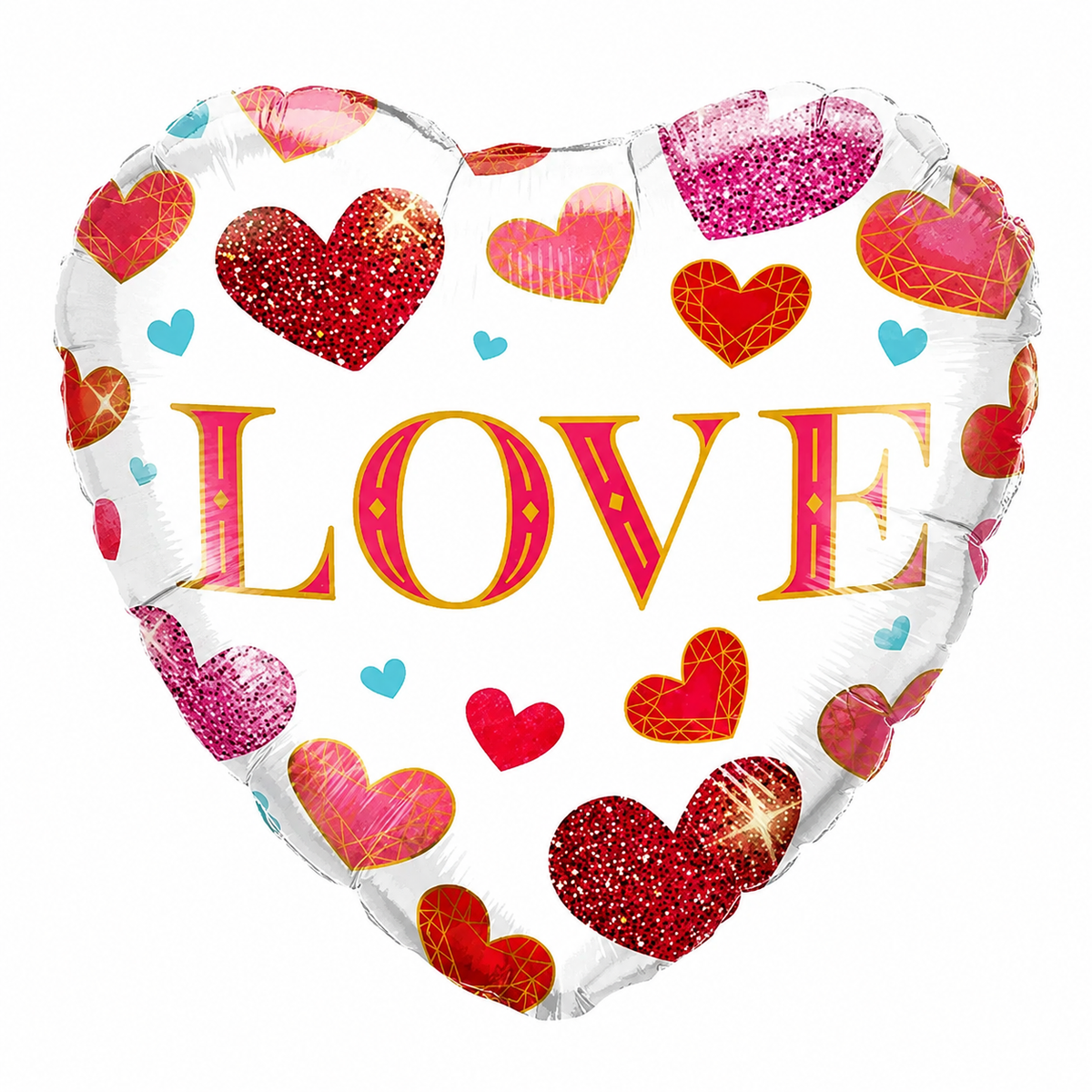 FOIL 18 I LOVE YOU CORAZONES