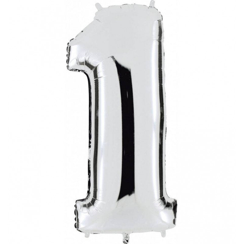 FOIL 32 NUMERO 1 PLATEADO BLISTER