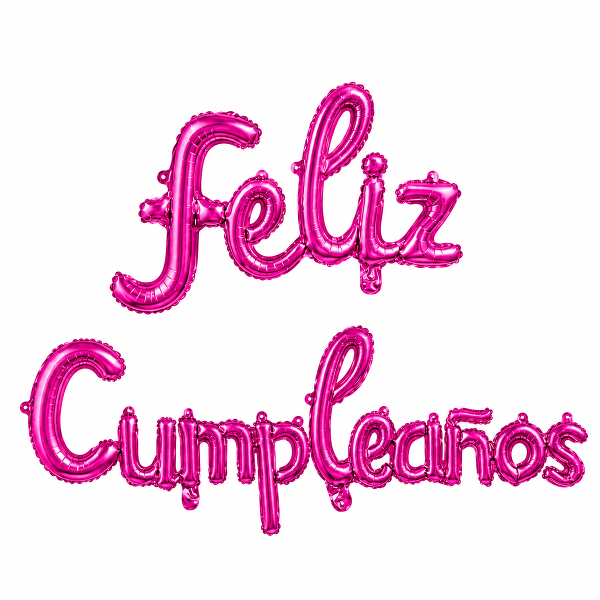FOIL BANNER FELIZ CUMPLEAÑOS FUCSIA CURVO
