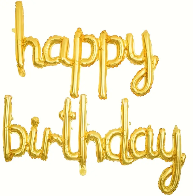 FOIL BANNER HAPPY BIRTHDAY CURVO DORADO
