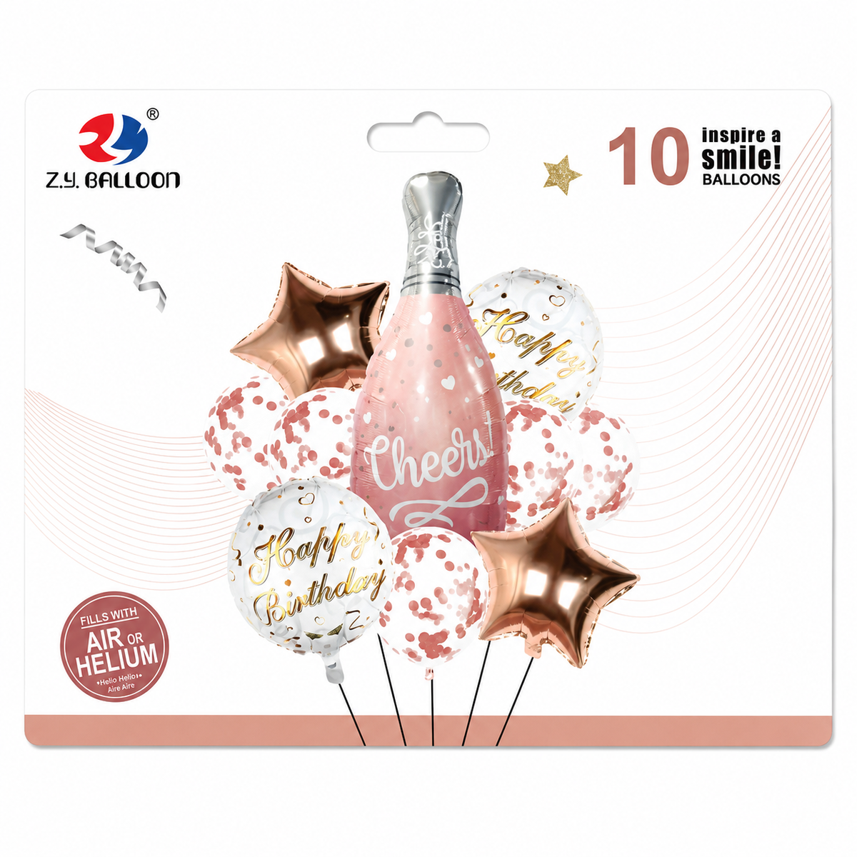 FOIL BOUQUET 10 BOTELLA CHAMPAGN