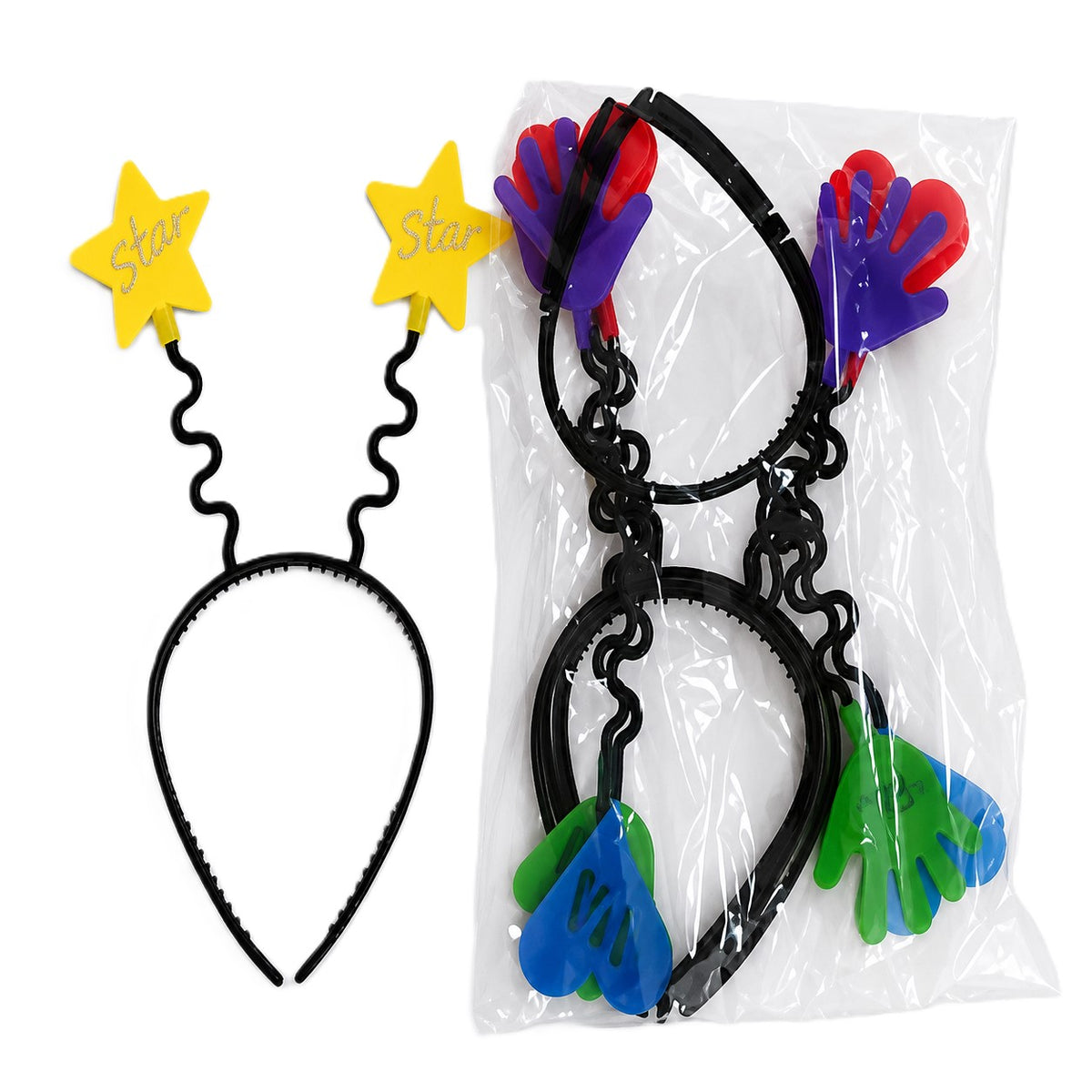 CINTILLO PLASTICO NEGRO-FIGURAS (6 Unid)