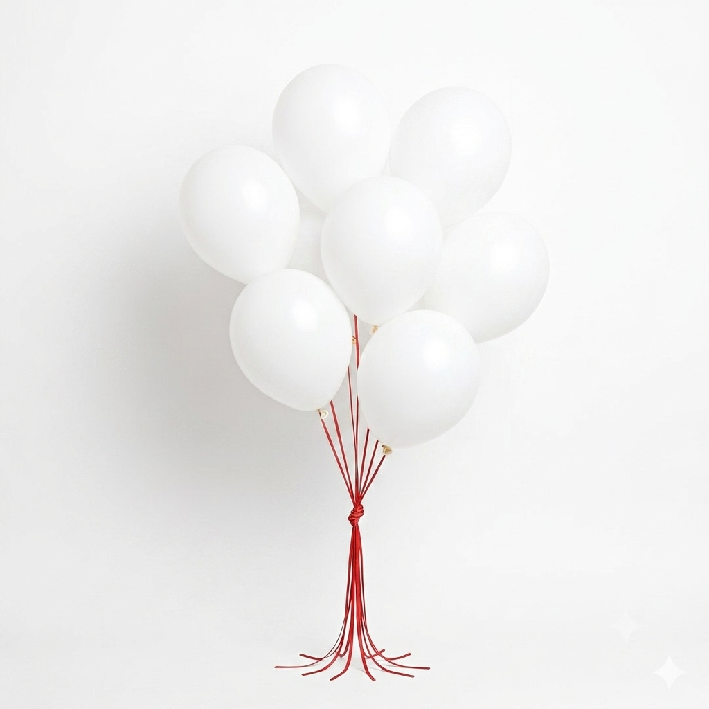GLOBOS LATEX 5 Inch BLANCO (50 Unid)