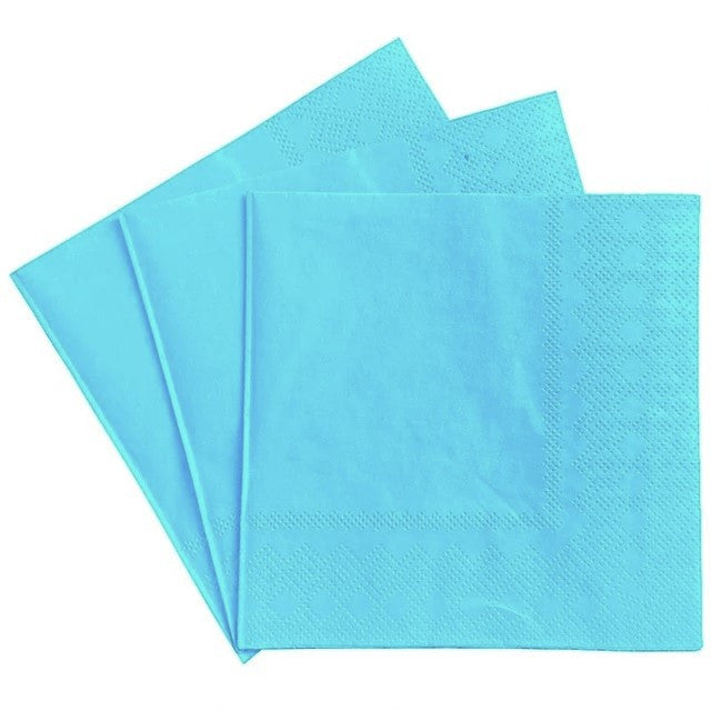 SERVILLETAS OCASION AZUL CLARO (10 Unid) (33x33 cm)
