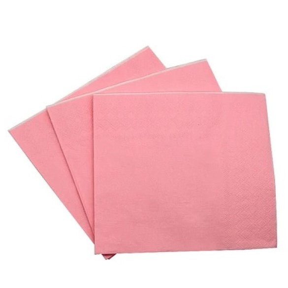 SERVILLETAS OCASION ROSADA (10 Unid) (33x33 cm)