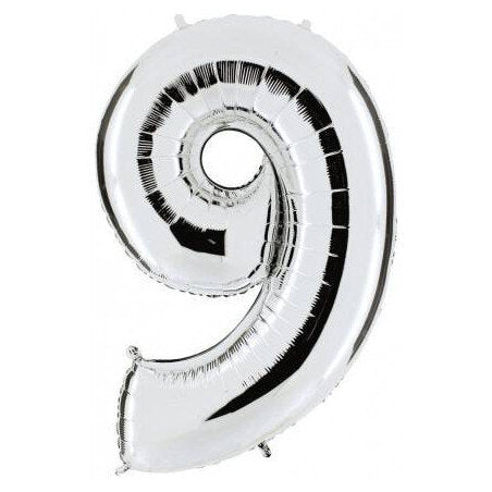 FOIL 32 NUMERO 9 PLATEADO BLISTER