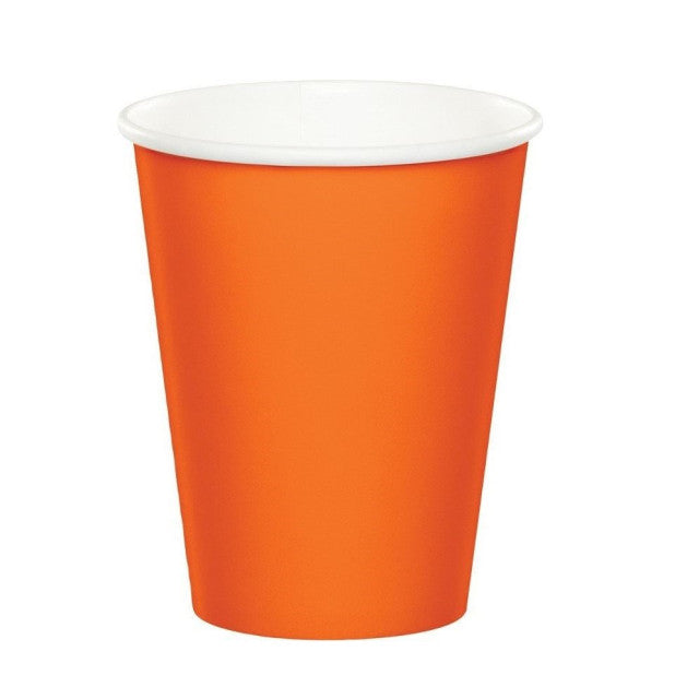 VASOS OCASION 9 NARANJA (8 Unid)