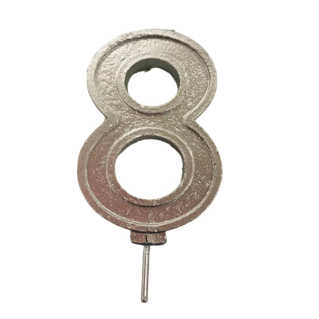 VELA NUMERO 8 PLATA