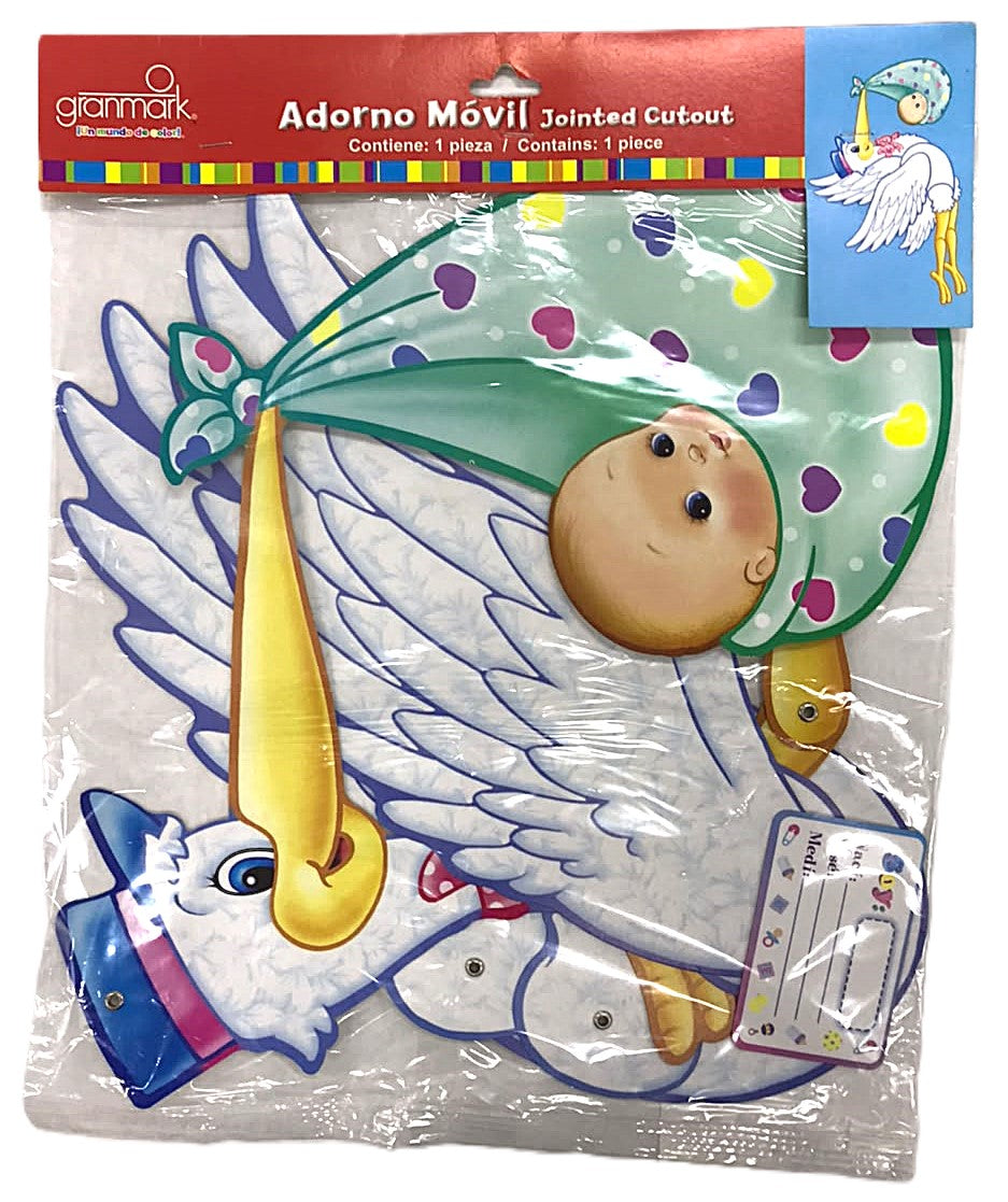 ADORNO MOVIL BABY SHOWER CIGUEÃ‘A (MOD.33)