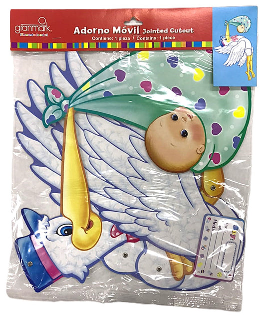 ADORNO MOVIL BABY SHOWER CIGUEÃ‘A (MOD.33)