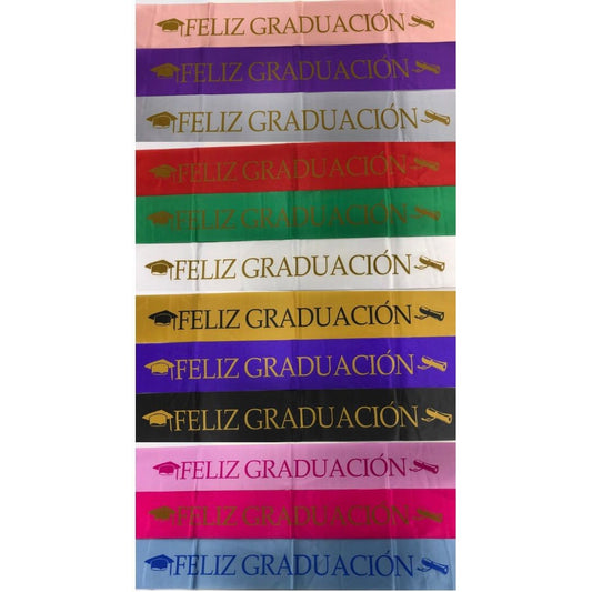 BANDA GRADUACION (80 cm) 10 COLORES ECONOMICO