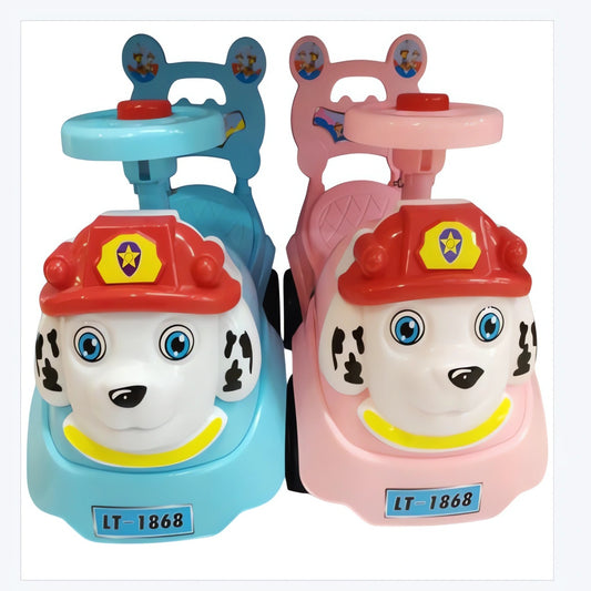 CARRO MONTABLE PERRO CORNETA (1-3 Years) (44 x 54 cm) Azul/Rosado