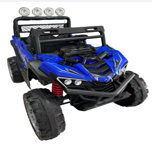 CARRO ELECTRICO JEEP (1-5 Years) Remoto Bluetooth Led USB Bateria Azul/Blan