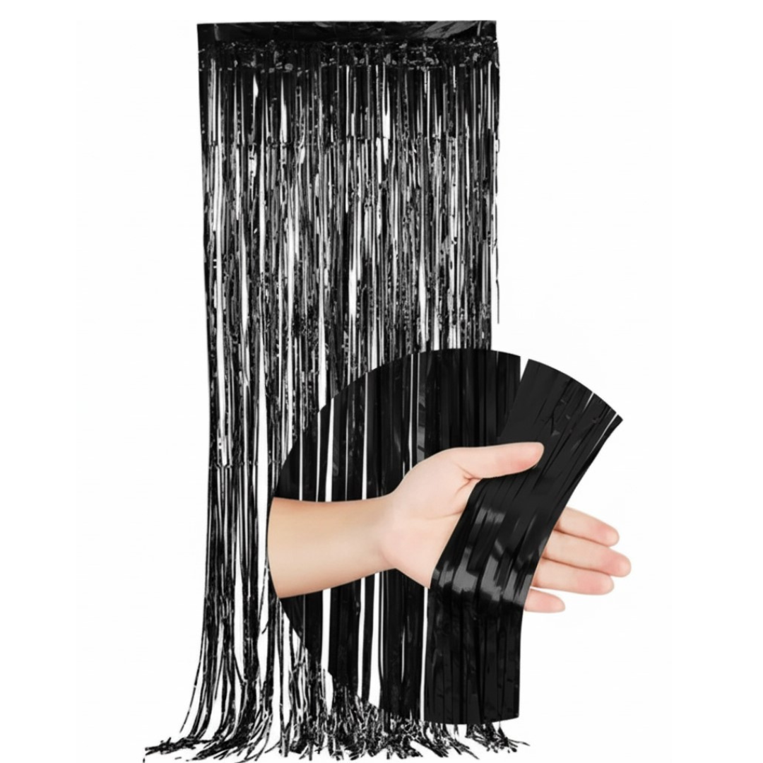 CORTINA LLUVIA NEGRO (100 x 200 cm)