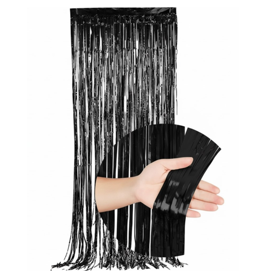 CORTINA LLUVIA NEGRO (100 x 200 cm)