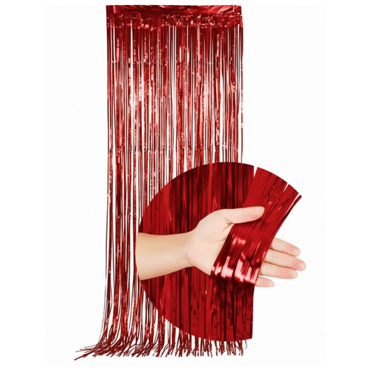 CORTINA LLUVIA ROJO (100 x 200 cm)