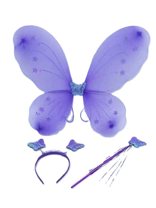 DISFRAZ ALAS MARIPOSA FLOR (3 Pzas)