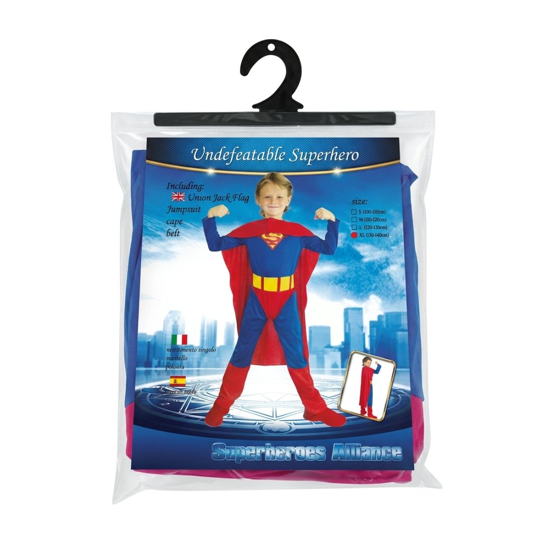 DISFRAZ UNDEFEATABLE SUPERHERO SIZE L (120-130 cm)