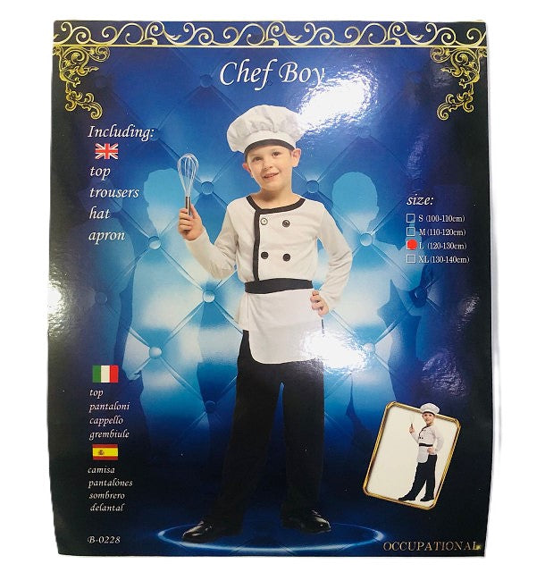 DISFRAZ CHEF BOY SIZE L (120-130 cm)