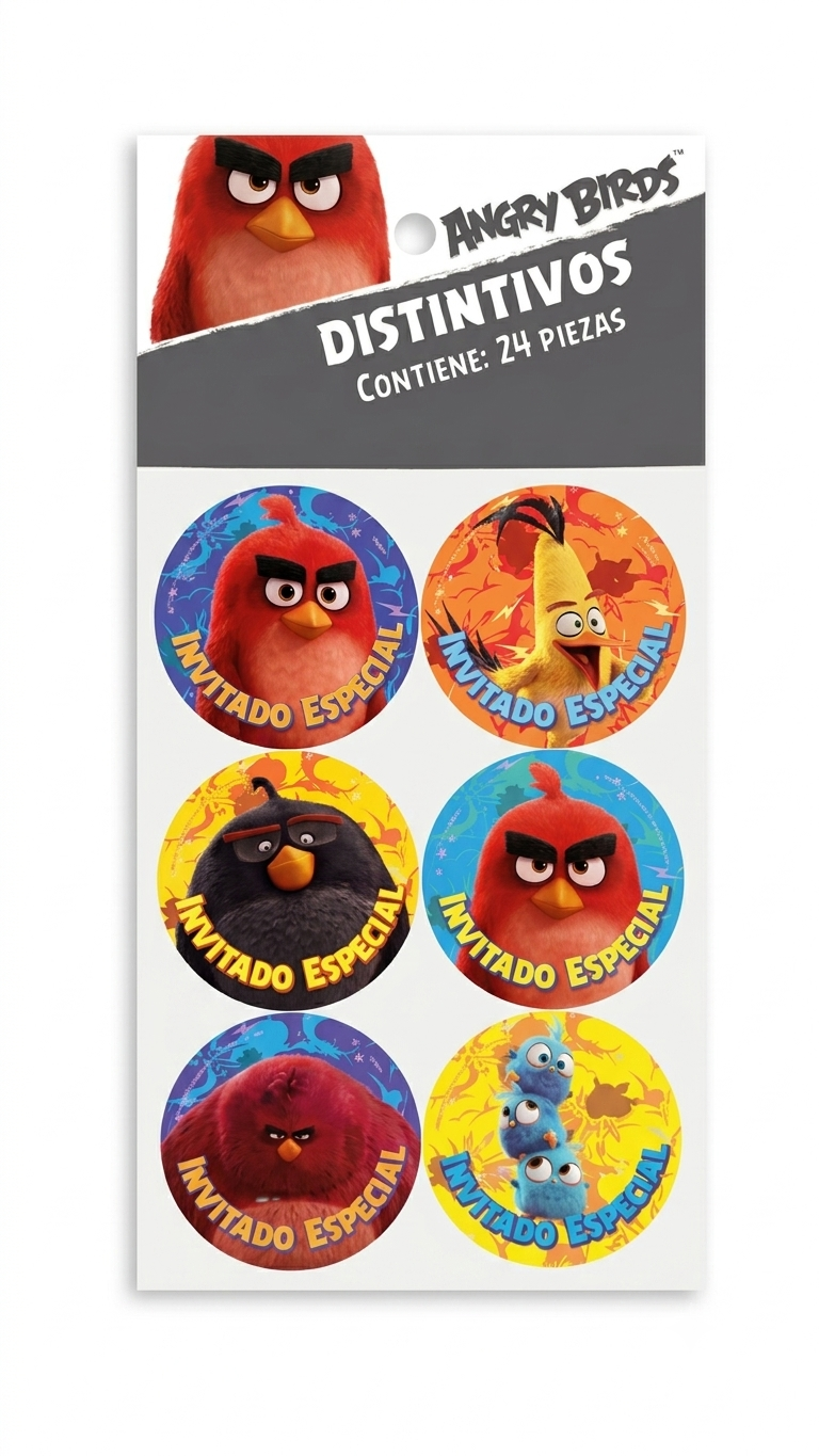 DISTINTIVOS ANGRY BIRDS (24 Unid)