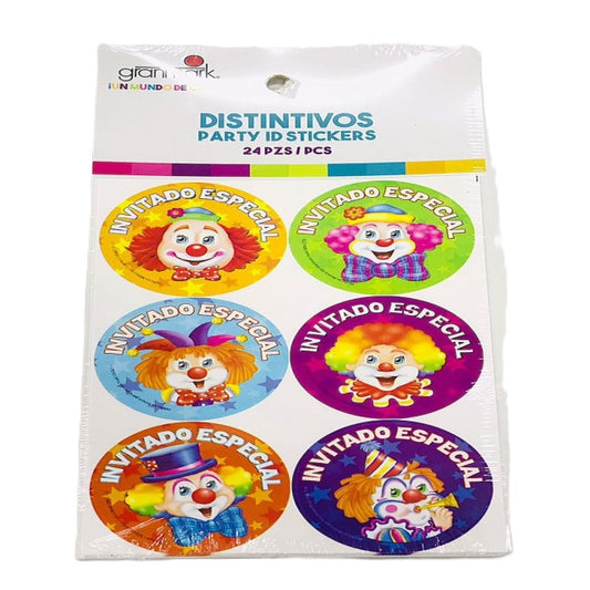 DISTINTIVOS PAYASO (24 Unid)