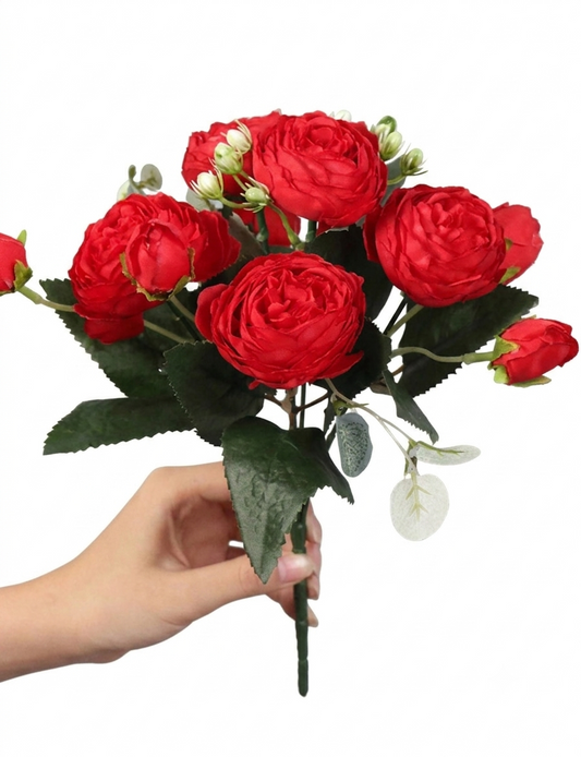 FLOR PLASTICAS ROSAS RAMILLETE