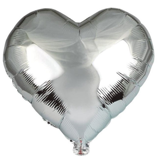 FOIL 10 CORAZON PLATEADO BLISTER