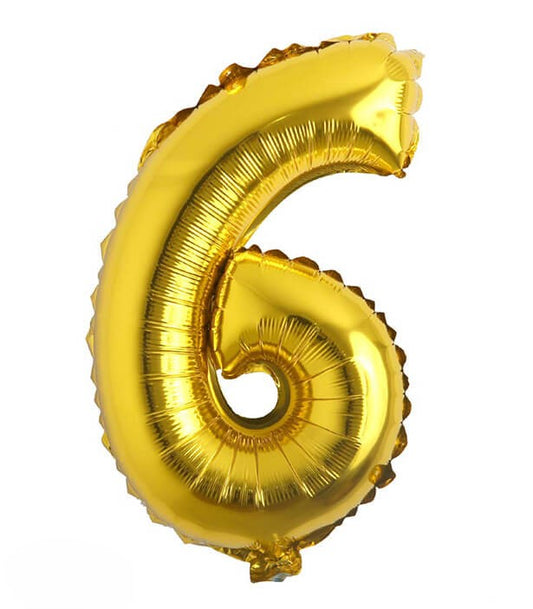 FOIL 16 NUMERO 6 DORADO BLISTER
