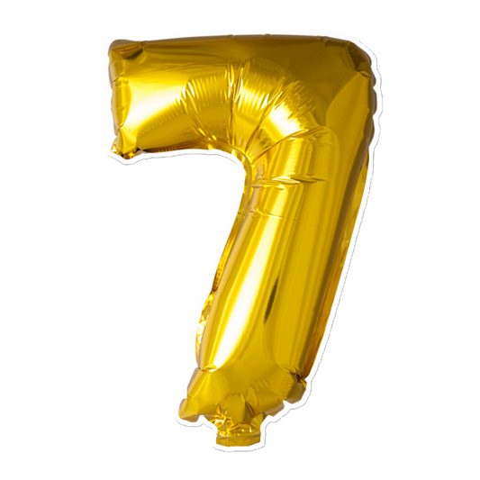FOIL 16 NUMERO 7 DORADO BLISTER