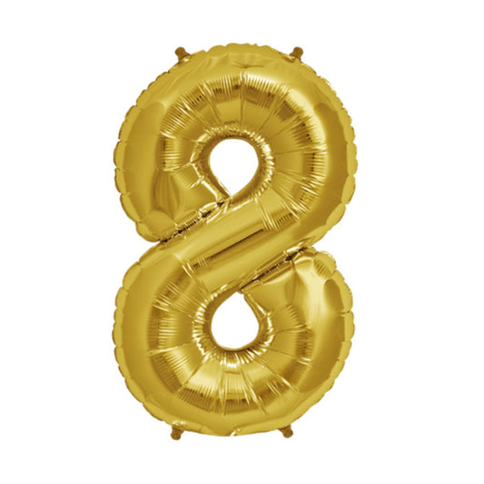 FOIL 16 NUMERO 8 DORADO BLISTER
