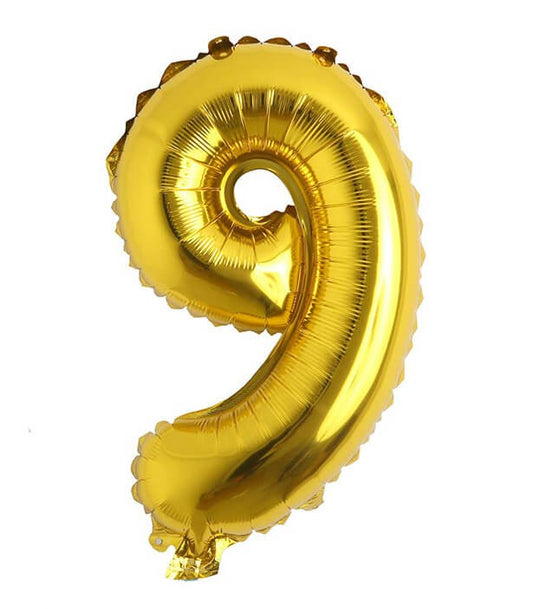 FOIL 16 NUMERO 9 DORADO BLISTER