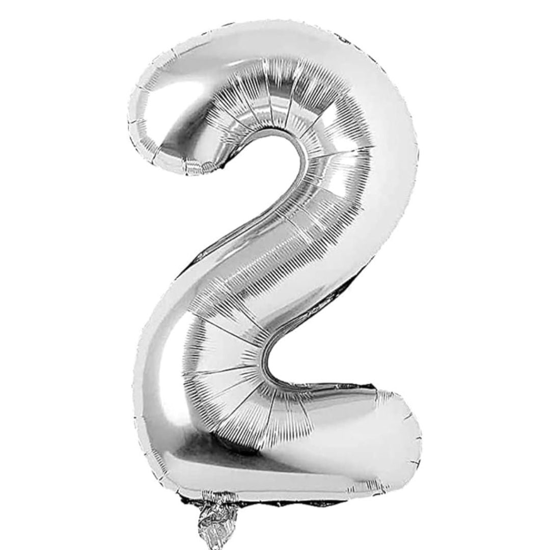 FOIL 16 NUMERO 2 PLATEADO BLISTER