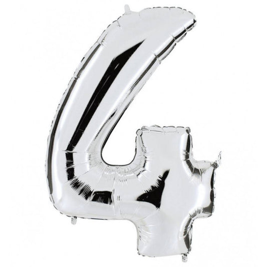 FOIL 16 NUMERO 4 PLATEADO BLISTER