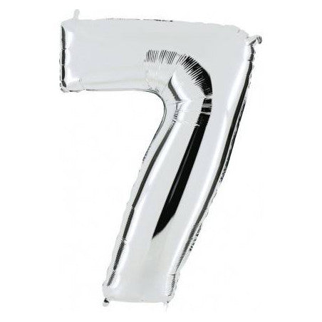 FOIL 16 NUMERO 7 PLATEADO BLISTER
