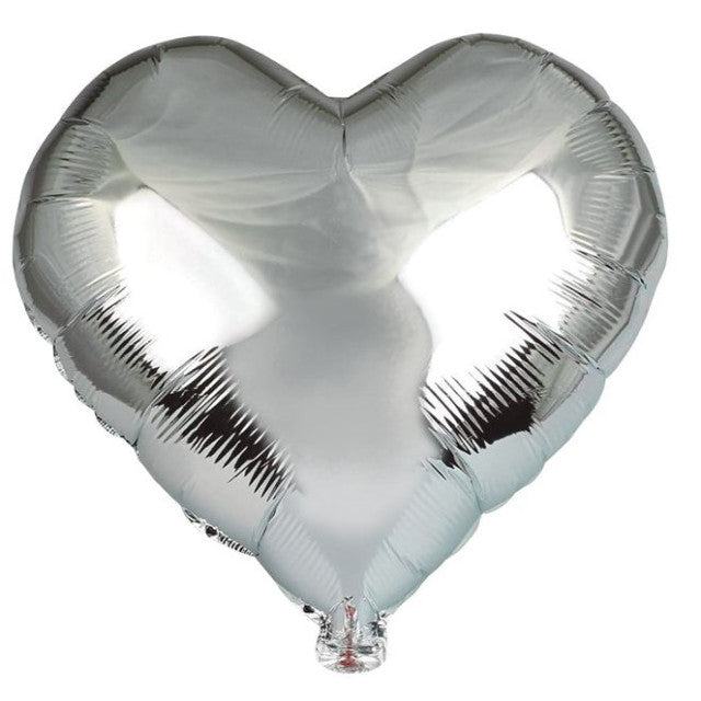 FOIL 18 CORAZON PLATEADO PLATEADO
