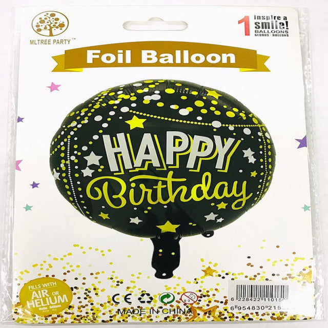 FOIL 18 HAPPY BIRTHDAY DORADO PLATEADO