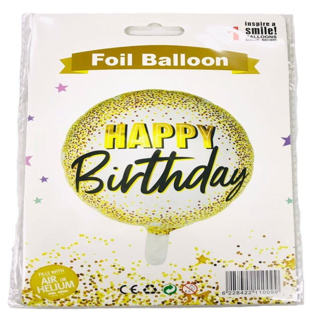 FOIL 18 HAPPY BIRTHAY  DORADO
