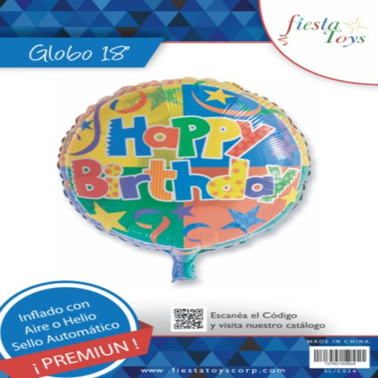 FOIL 18 HAPPY BIRTHDAY ESTRELLA BLISTER
