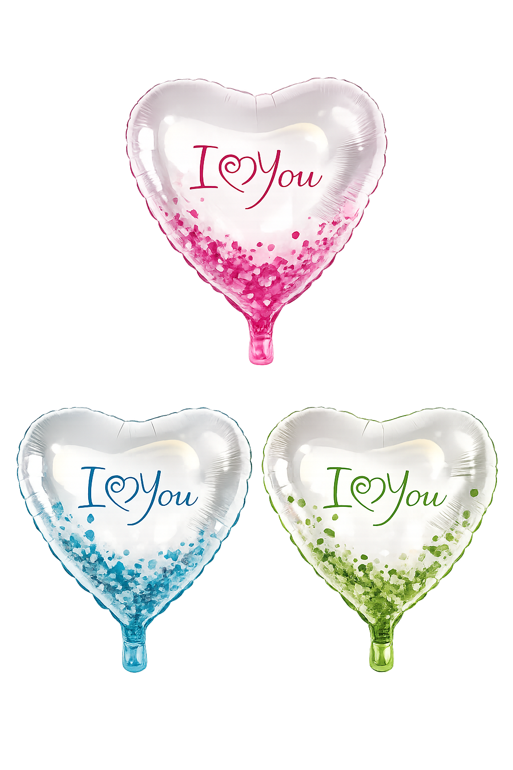 FOIL 18 I LOVE YOU PETELOS TRANSPARENTE