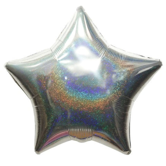 FOIL 19 ESTRELLA HOLOGRAFICA PLATEADO