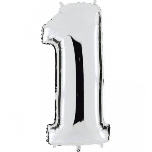 FOIL 32 NUMERO 1 PLATEADO BLISTER