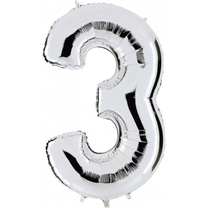 FOIL 45 NUMERO 3 PLATEADO BLISTER