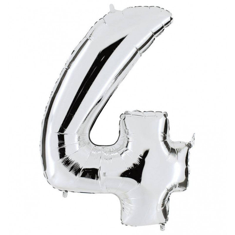 FOIL 45 NUMERO 4 PLATEADO BLISTER