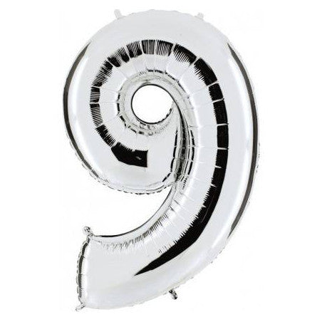 FOIL 45 NUMERO 9 PLATEADO BLISTER