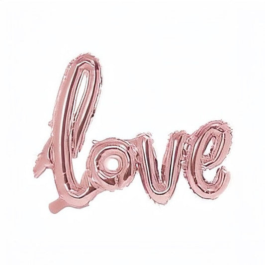 FOIL BANNER LOVE CURVO ROSEGOLD