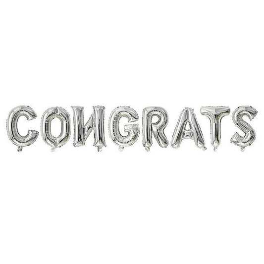 FOIL BANNER CONGRATS SILVER